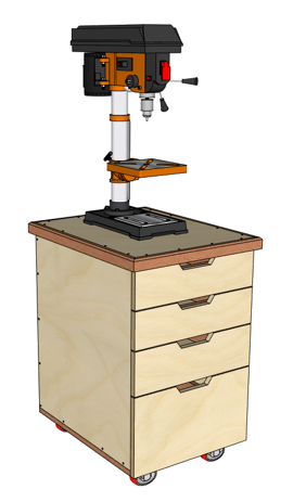 Drill Press Cabinet /Drill Press Stand – Build Plans | Woodworking Plans - Image 1