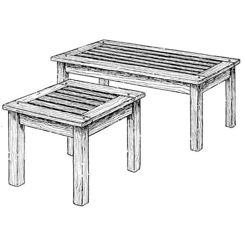 Woodworking Project Paper Plan to Build English Garden Tables - Image 1