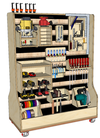 French Cleat Mobile Tool Organizer – Build Plans - Image 1