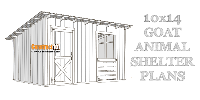 10×14 Goat Shelter Plans with Storage - Image 1
