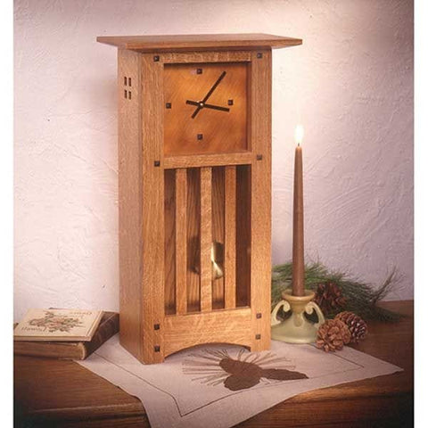 Woodworking Project Paper Plan to Build Arts and Crafts Mantle Clock - Image 1