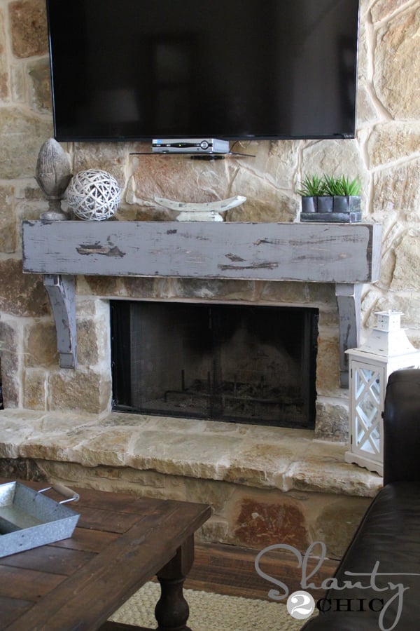 How to Build and Hang a Mantel on a Stone Fireplace - Image 1