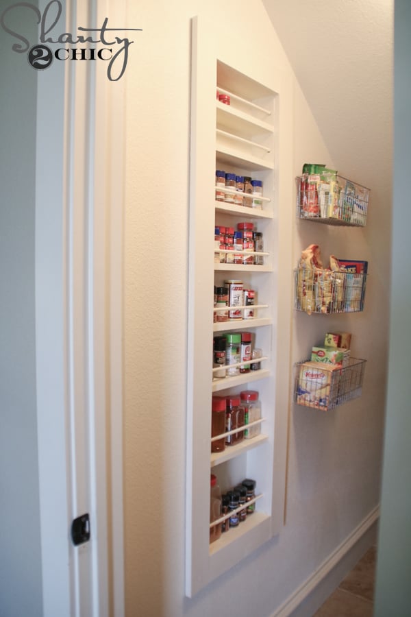 DIY Built in Spice Rack woodworking plan