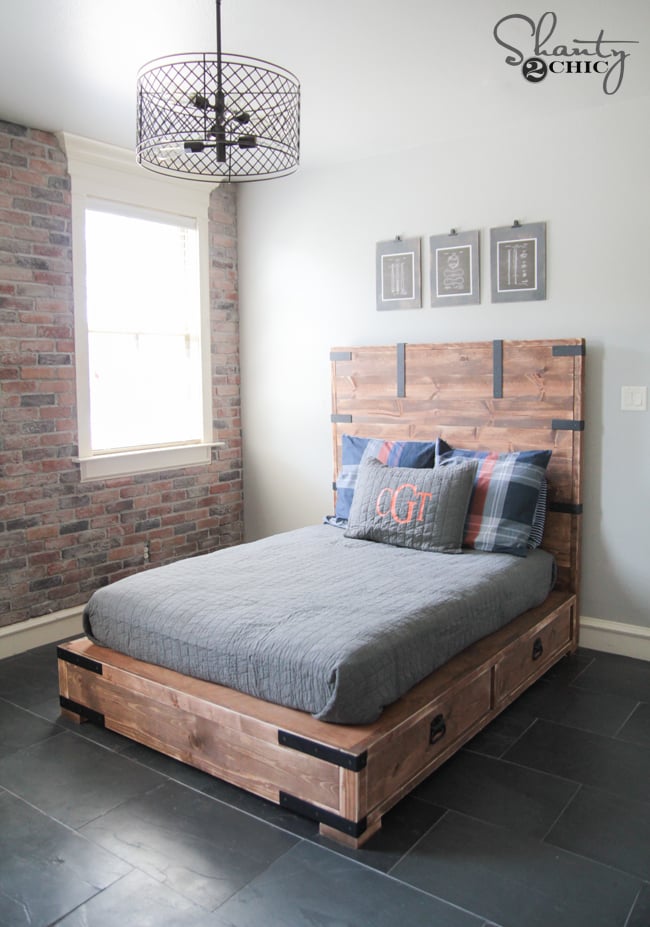 DIY Full or Queen Size Storage Bed woodworking plan