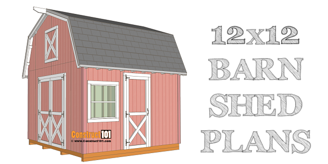12×12 Barn Shed Plans – With Overhang – Free PDF - Image 1