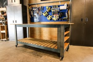 Mobile Plywood Workbench with Storage woodworking plan
