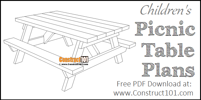 Children’s Picnic Table Plans woodworking plan