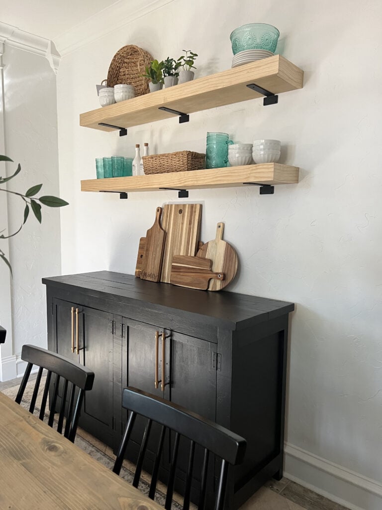 DIY Floating Shelves for the Dining Room woodworking plan