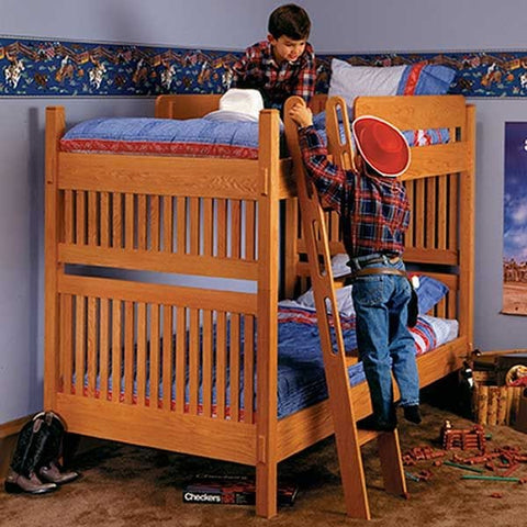 Woodworking Project Paper Plan to Build Arts and Crafts Bunk Bed woodworking plan