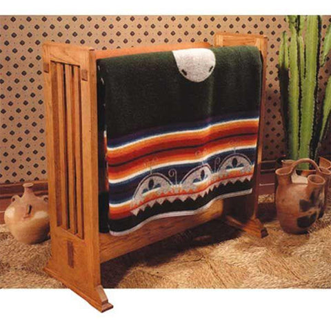 Downloadable Woodworking Project Plan to Build Arts and Crafts Quilt Rack - Image 1