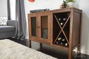 DIY Wooden Sideboard/Record Cabinet With Wine Rack - Image 1