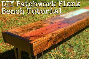 Patchwork Plank Bench - Image 1