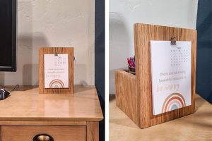 Desk Calendar & Pencil Holder woodworking plan