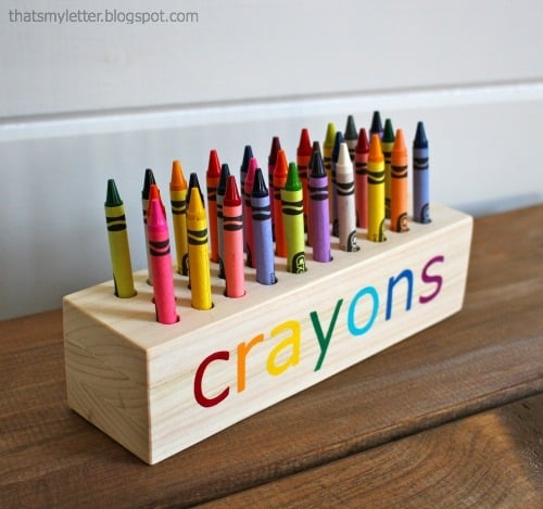 Easy Scrap Wood Crayon or Pencil Block Holder woodworking plan