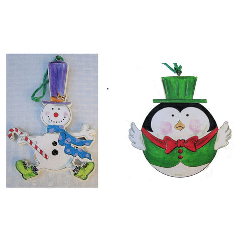 Snowman & Penguin Ornaments Woodworking Pattern and Picture woodworking plan