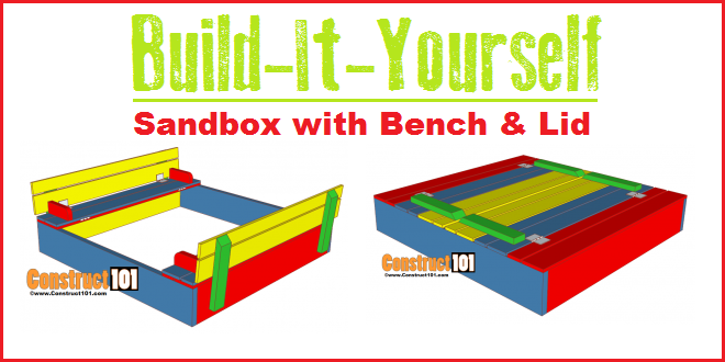 Sandbox Plans with Bench & Lid - Image 1