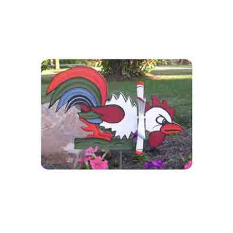 Woodworking Project Paper Plan to Build Fighting Rooster Whirligig - Image 1