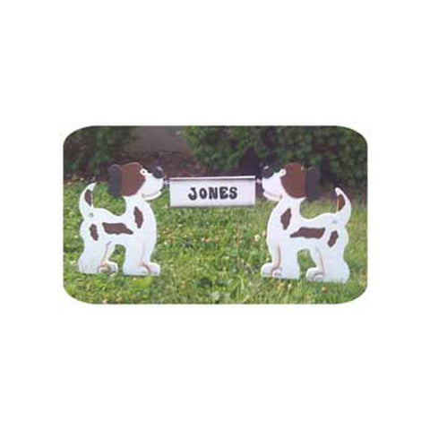 Woodworking Project Paper Plan to Build Rover Welcome Sign - Image 1