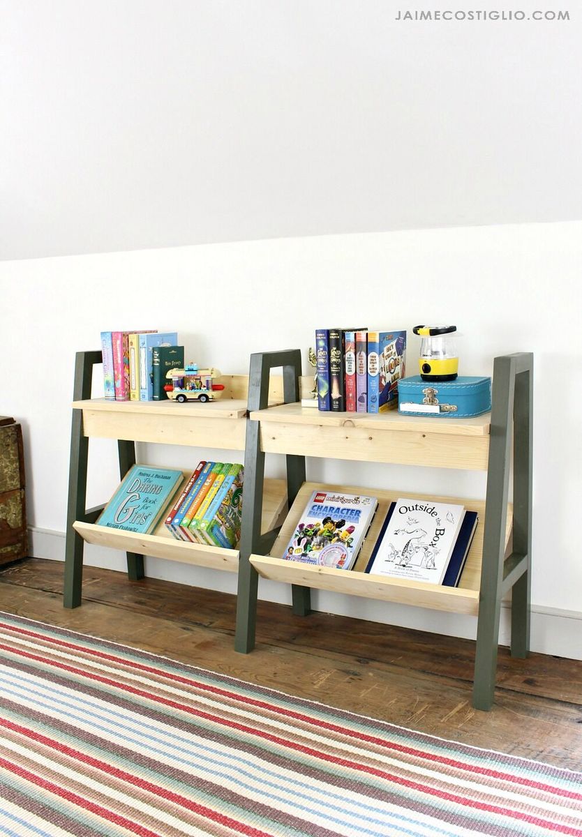 Modern Kids Bookrack woodworking plan
