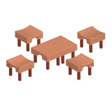 Garden wooden seating set plan woodworking plan