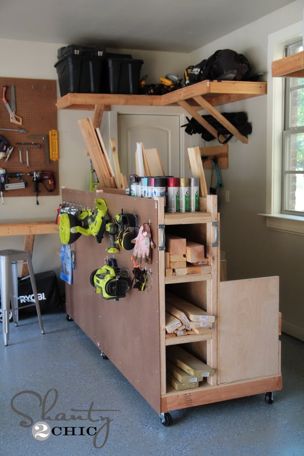 Garage Organization! DIY Lumber Cart woodworking plan