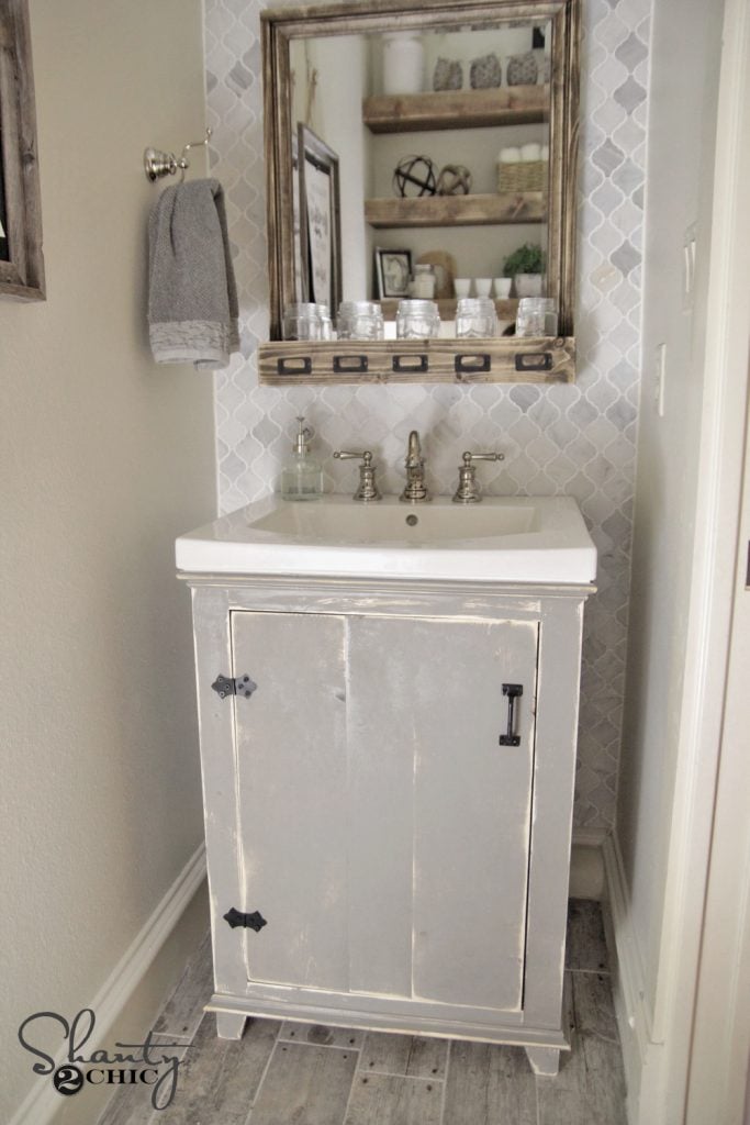 DIY Bathroom Vanity woodworking plan