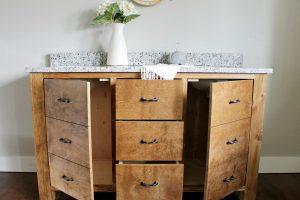 Faux Drawer Bathroom Vanity woodworking plan