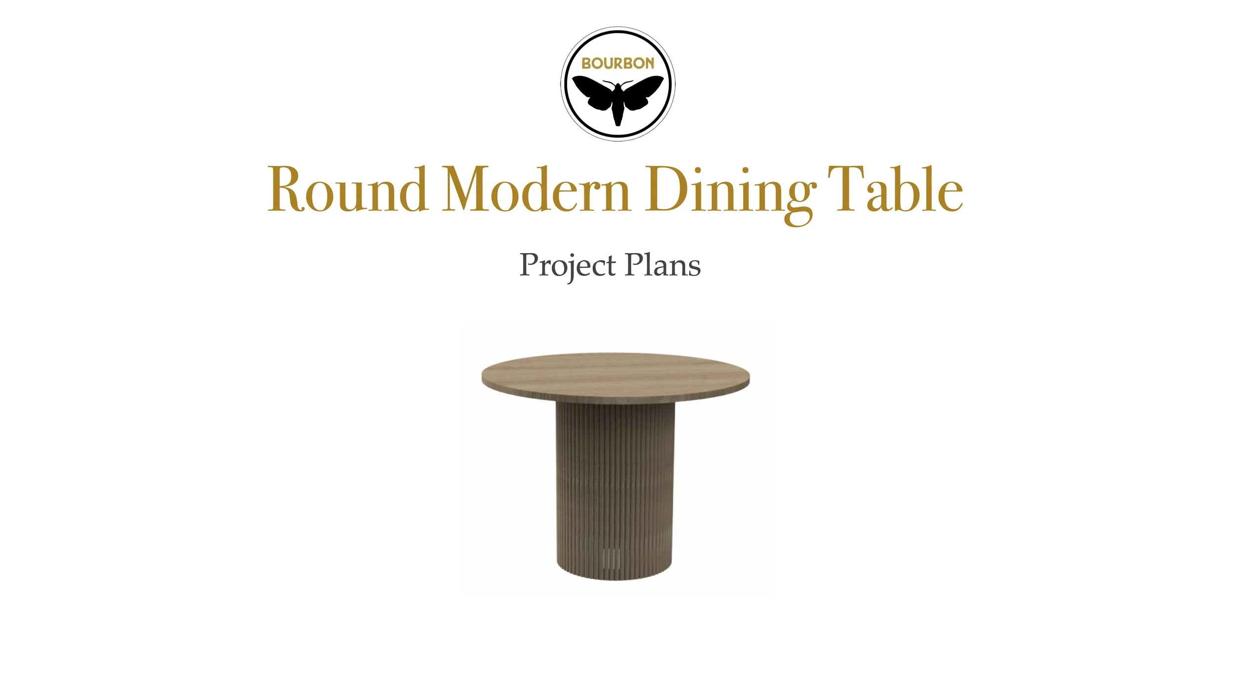 Round Modern Dining Table woodworking plan