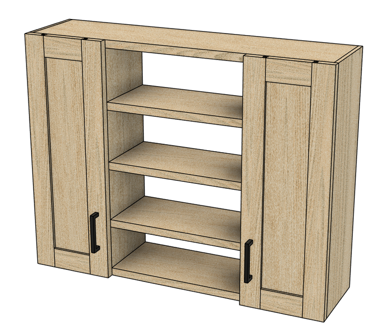 Fisher’s Modern Bathroom Cabinet woodworking plan