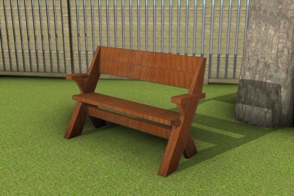 DIY 2×6 LEOPOLD GARDEN BENCH PLANS woodworking plan