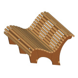 Contoured park bench plan woodworking plan