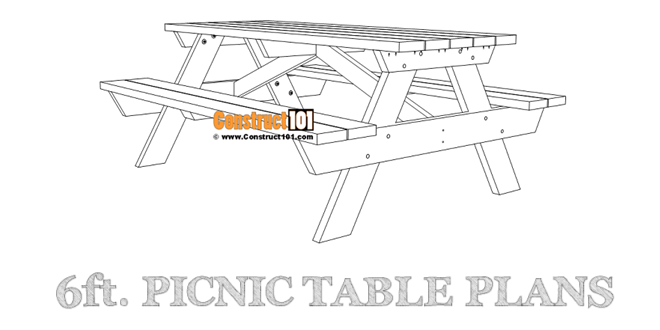 6 Foot Picnic Table Plans | DIY Projects - Image 1