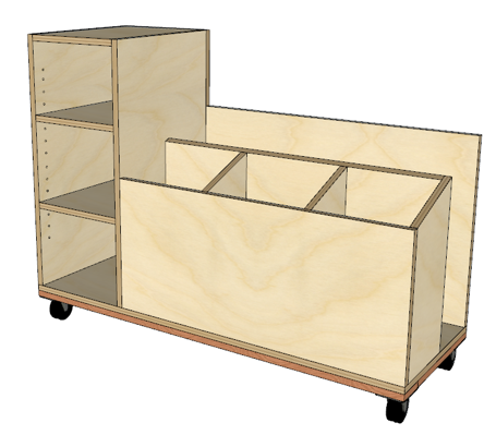Compact Lumber Cart, Shop Lumber Organizer, Wood Lumber Storage – Build Plans woodworking plan