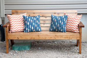 Slatted Outdoor Sofa - Image 1