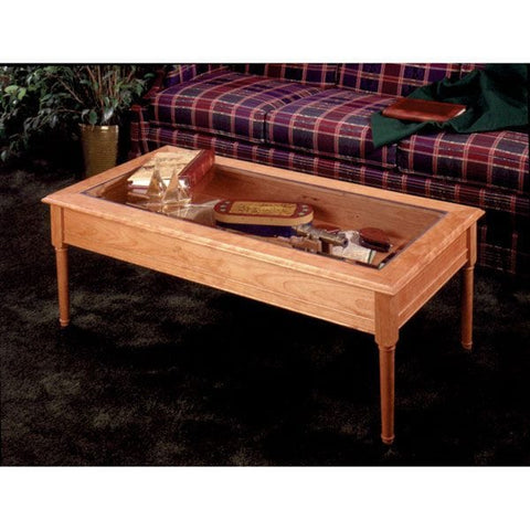 Woodworking Project Paper Plan to Build Glass-Topped Coffee Table woodworking plan