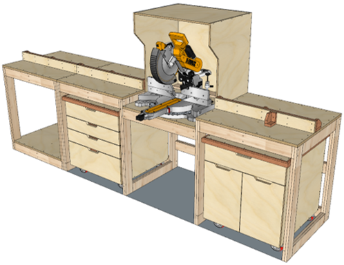 Miter Saw Station – Build Plans - Image 1