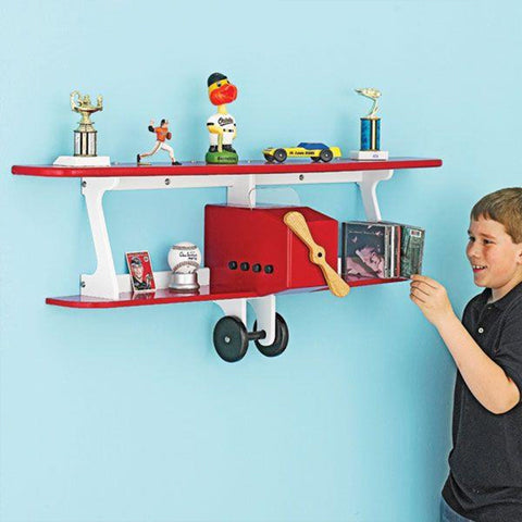 Downloadable Woodworking Project Plan to Build Plane-fun Kids Shelf - Image 1