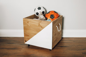 DIY Rolling Toy Bin woodworking plan
