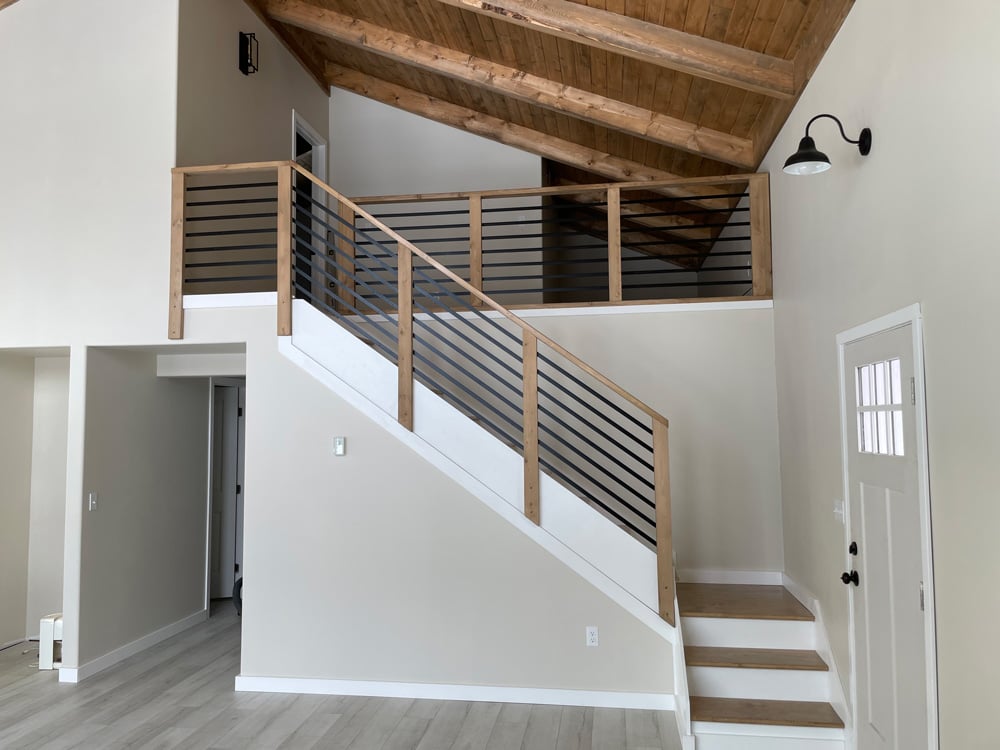 Modern Farmhouse DIY Staircase Railing - Image 1