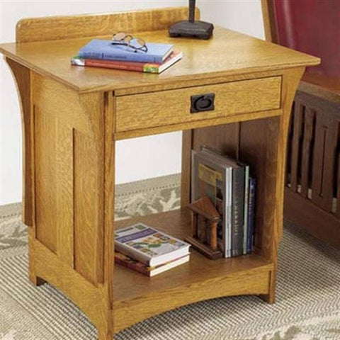 Woodworking Project Paper Plan to Build Arts and Crafts Nightstand - Image 1