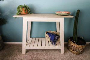 DIY Coastal Console Table woodworking plan