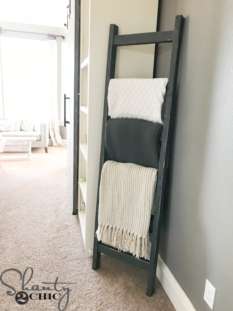 DIY $7 Rustic Blanket Ladder - Image 1