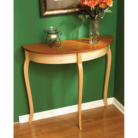 Woodworking Project Paper Plan to Build Simply Graceful Bow Front Table - Image 1