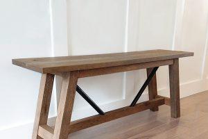Farmhouse Entryway Bench woodworking plan
