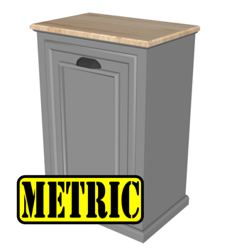 Tilt Out Trash bin Metric Build Plan, Trash Cabinet, Wooden Trash Bin / Digital Download woodworking plan