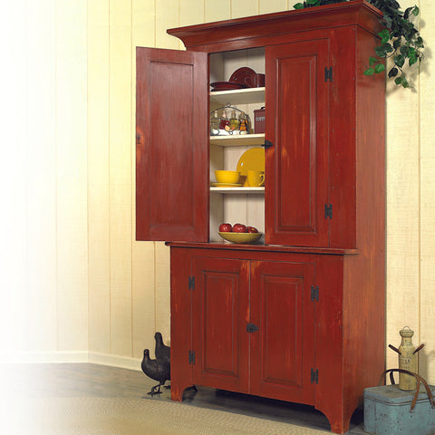 Woodworking Project Paper Plan to Build Country Classic Stepback Cupboard - Image 1