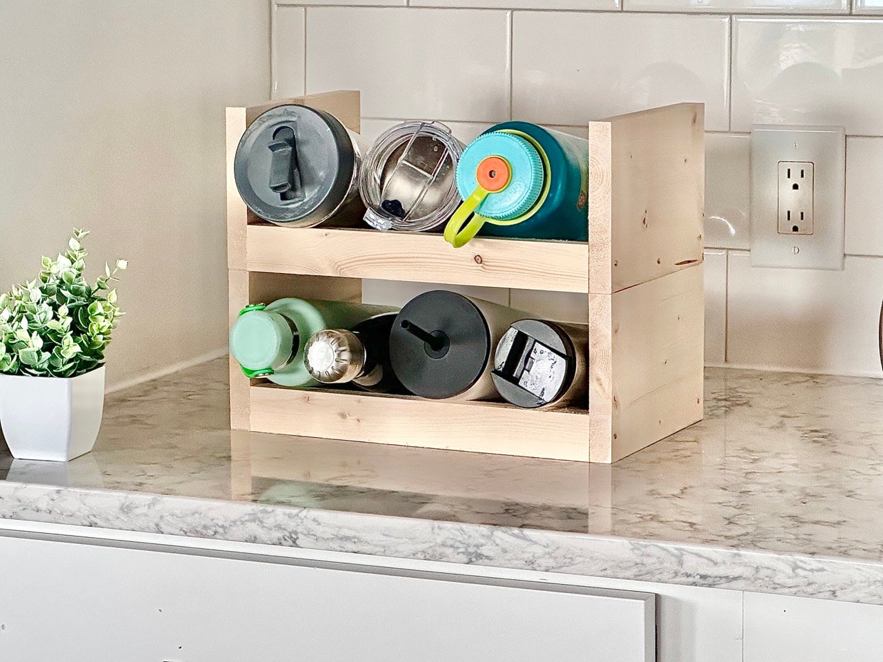 DIY Water Bottle Storage Rack - Image 1