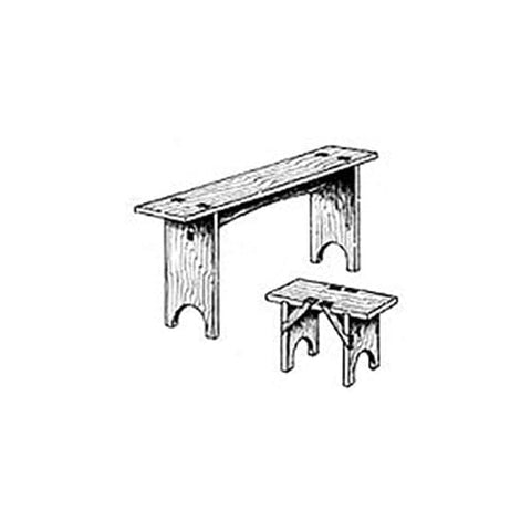 Woodworking Project Paper Plan to Build Simple Shaker Benches - Image 1