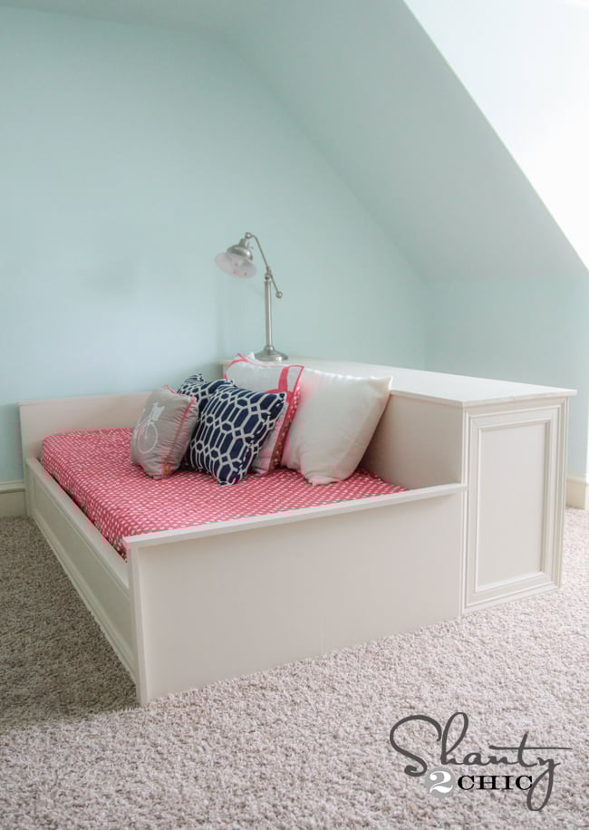 DIY Platform Dresser Bed woodworking plan