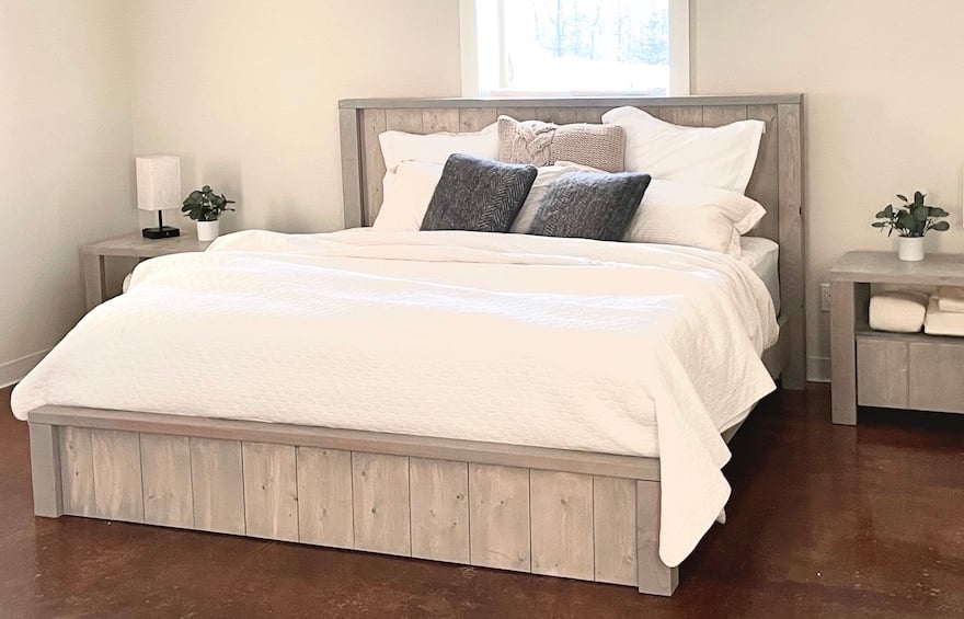 Rustic Modern Farmhouse Bed (All Mattress Sizes) - Image 1